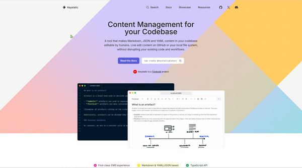 Keystatic-Content Management for your Codebase